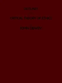Outlines of a Critical Theory of Ethics cover