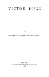 Victor Hugo — Algernon Charles Swinburne cover