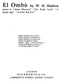 El Ombú — W. H. (William Henry) Hudson cover