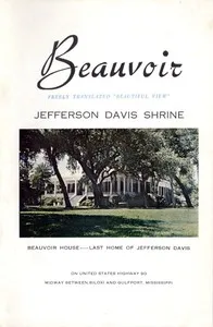 Beauvoir: Jefferson Davis Shrine — United Daughters of the Confederacy. Mississippi Division cover