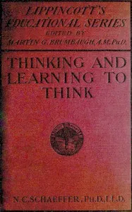 Thinking and learning to think — Nathan Christ Schaeffer cover