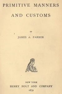 Primitive Manners and Customs cover