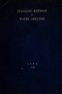 Standard methods for the examination of water and sewage cover