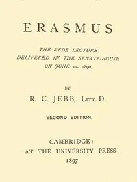 Erasmus — R. C. (Richard Claverhouse) Jebb cover