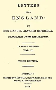 Letters from England, Volume 2 (of 3) cover