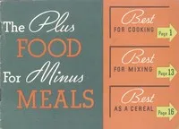 The Plus Food for Minus Meals — Kellogg Company cover