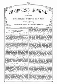 Chambers's Journal of Popular Literature, Science, and Art, No. 737, February 9, 1878 cover