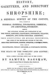 History, Gazetteer, and Directory of Shropshire [1851] cover