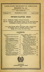Sweet-Clover Seed — H. S. Coe cover