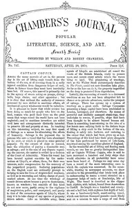 Chambers's Journal of Popular Literature, Science, and Art, No. 747, April 20, 1878 cover