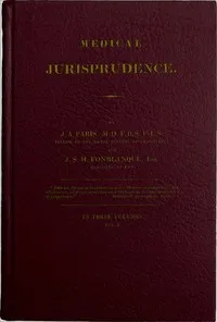 Medical Jurisprudence, Volume 1 (of 3) — John Ayrton Paris cover