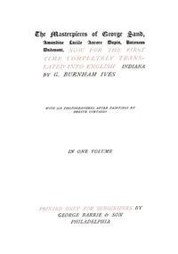 Indiana — George Sand cover