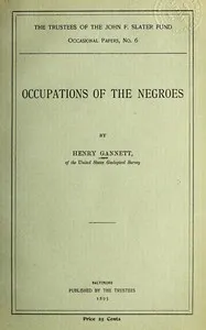 Occupations of the Negroes cover