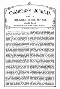 Chambers's Journal of Popular Literature, Science, and Art, No. 750, May 11, 1878 cover