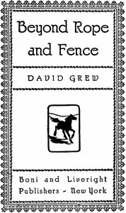 Beyond Rope and Fence — David Grew cover