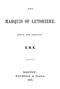 The Marquis of Létorière — Eugène Sue cover