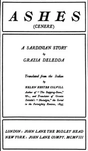 Ashes (Cenere): A Sardinian Story — Grazia Deledda cover