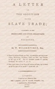 A Letter on the Abolition of the Slave Trade: Addressed to the freeholders and other inhabitants of Yorkshire — William Wilberforce cover