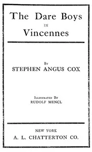 The Dare Boys in Vincennes — Stephen Angus Douglas Cox cover