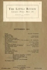 The Little Review, September 1914 (Vol. 1, No. 6) cover