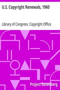 Copyright Renewals 1960 — Library of Congress. Copyright Office cover