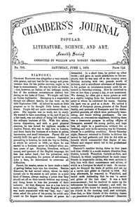 Chambers's Journal of Popular Literature, Science, and Art, No. 753, June 1, 1878 — Various cover