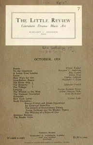 The Little Review, October 1914 (Vol. 1, No. 7) — Various cover