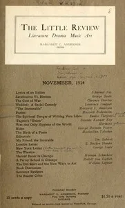 The Little Review, November 1914 (Vol. 1, No. 8) cover