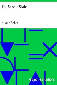 The Servile State — Hilaire Belloc cover