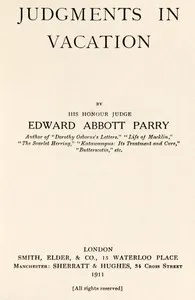 Judgments in Vacation cover