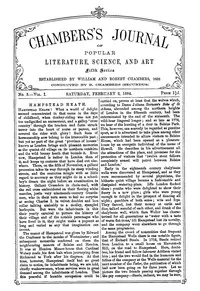 Chambers's Journal of Popular Literature, Science, and Art, Fifth Series, No. 5, Vol. I, February 2, 1884 — Various cover