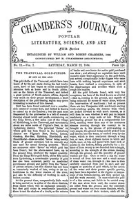 Chambers's Journal of Popular Literature, Science, and Art, Fifth Series, No. 12, Vol. I, March 22, 1884 — Various cover
