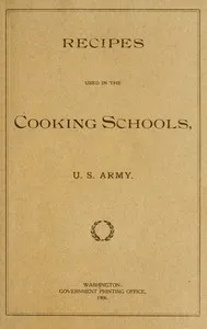 Recipes Used in the Cooking Schools, U. S. Army cover