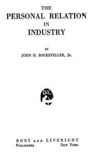The Personal Relation in Industry cover