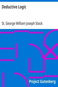 Deductive Logic — St. George William Joseph Stock cover