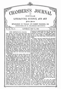 Chambers's Journal of Popular Literature, Science, and Art, Fifth Series, No. 22, Vol. I, May 31, 1884 — Various cover