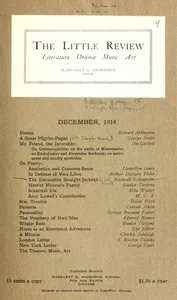 The Little Review, December 1914 (Vol. 1, No. 9) cover