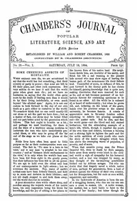 Chambers's Journal of Popular Literature, Science, and Art, Fifth Series, No. 29, Vol. I, July 19, 1884 — Various cover