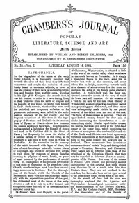 Chambers's Journal of Popular Literature, Science, and Art, Fifth Series, No. 33, Vol. I, August 16, 1884 — Various cover