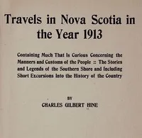 Travels in Nova Scotia in the Year 1913 cover