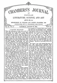 Chambers's Journal of Popular Literature, Science, and Art, Fifth Series, No. 35, Vol. I, August 30, 1884 — Various cover