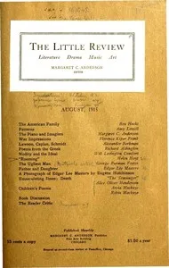The Little Review, August 1915 (Vol. 2, No. 5) — Various cover