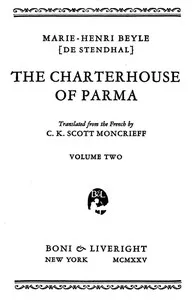 The Charterhouse of Parma, Volume 2 cover