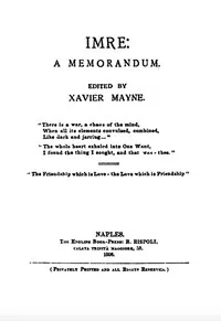 Imre: A Memorandum — Edward Prime-Stevenson cover