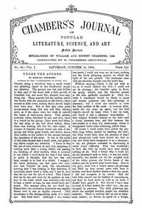Chambers's Journal of Popular Literature, Science, and Art, Fifth Series, No. 42, Vol. I, October 18, 1884 — Various cover