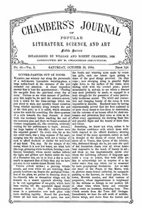 Chambers's Journal of Popular Literature, Science, and Art, Fifth Series, No. 43, Vol. I, October 25, 1884 cover