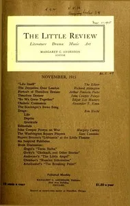 The Little Review, November 1915 (Vol. 2, No. 8) cover