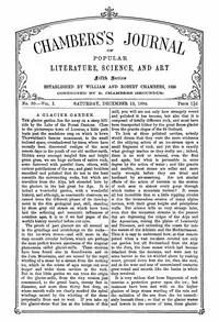 Chambers's Journal of Popular Literature, Science, and Art, Fifth Series, No. 50, Vol. I, December 13, 1884 — Various cover