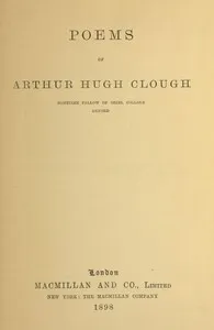 Poems of Arthur Hugh Clough cover