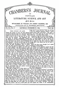 Chambers's Journal of Popular Literature, Science, and Art, Fifth Series, No. 52, Vol. I, December 27, 1884 — Various cover